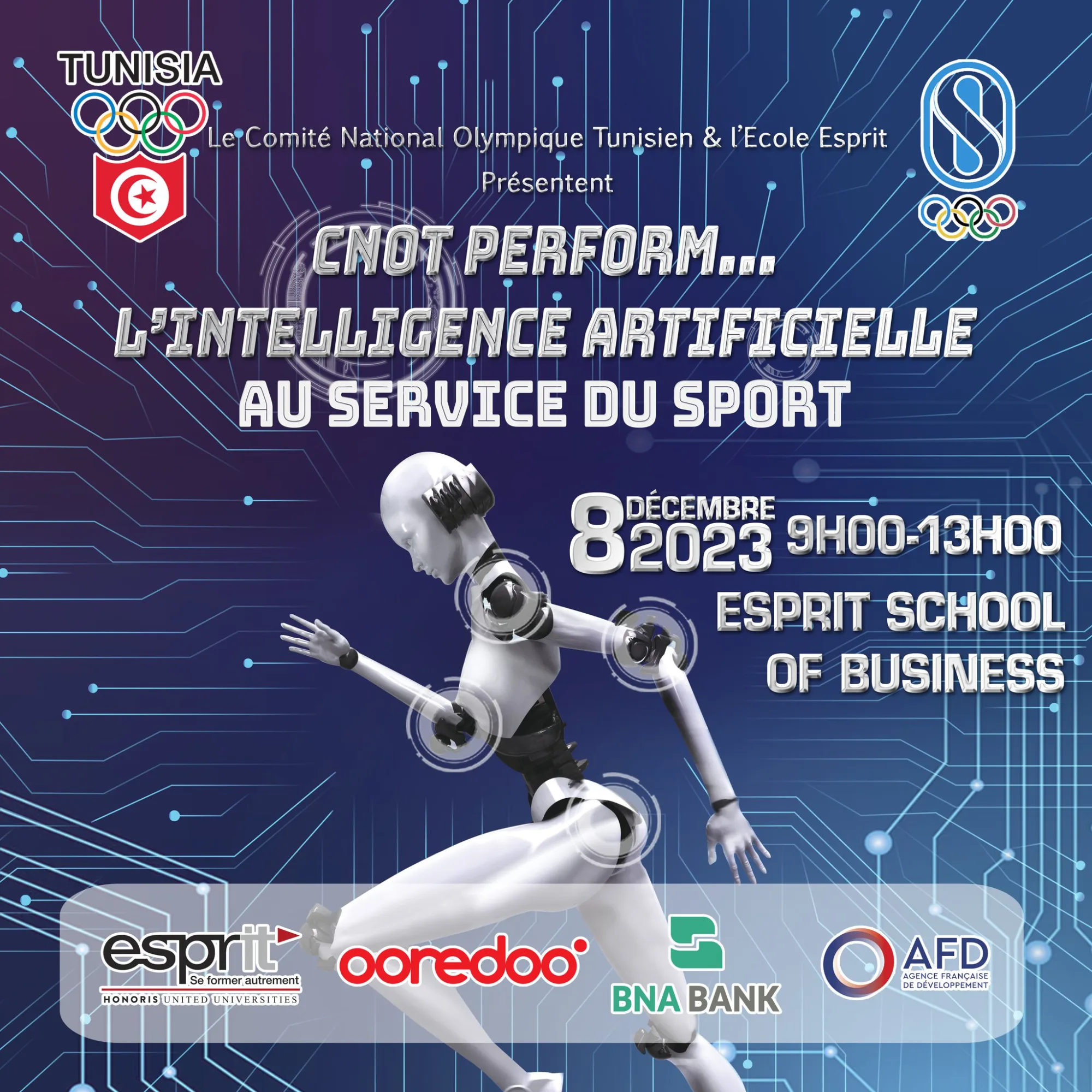 CNOT CNOT PERFORM Révolution Intelligence Artificielle Optimisation des Performances Sportives Tunisie
