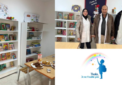 Une bibliothèque pour les enfants de l’école primaire Chafaï  grâce à  » Thala, je ne t’oublie pas  »